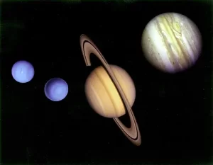 Outer Planets - Jupiter, Saturn, Uranus & Neptune. Saturn, the sixth planet in our Solar System, boasts a diameter of 116,774 kilometers and sits approximately 1,426 million kilometers from the Sun.