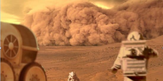 Sand and dust storm at Mars