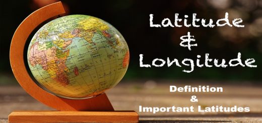 The definition of Latitude and longitude: Latitude and longitude are imaginary horizontal and vertical lines drawn on a globe. It helps us to determine the location or position of any place or point on the Earth's surface. The important topics covered under this post are: Definition of Latitude and longitude, Equator, Numbering of Latitude and longitudes, Important Latitudes, Important facts about Latitudes and longitudes, Units of latitude and longitude, Prime Meridian or Greenwich Meridian, Difference between Latitude and Longitude and finally how to locate a place using Latitude and Longitude