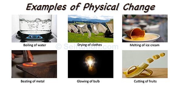 examples of physical changes