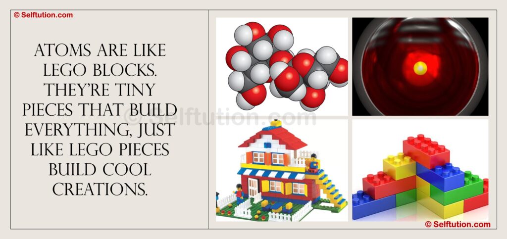 Atoms are building block of everything just like Lego pieces Selftution