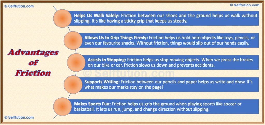 Advantages of Friction or Frictional Force with examples Selftution