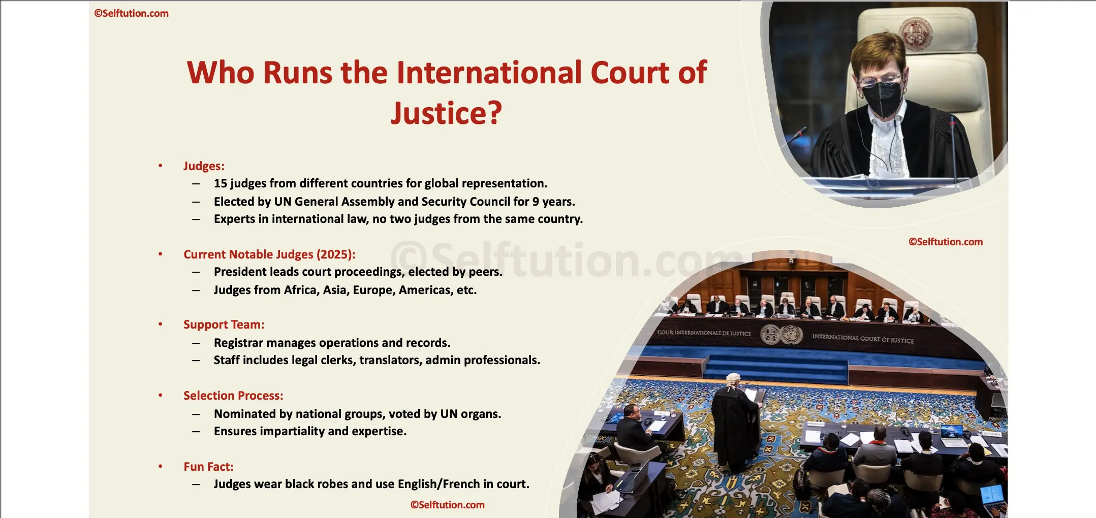 Members of International Court of Justice (ICJ)